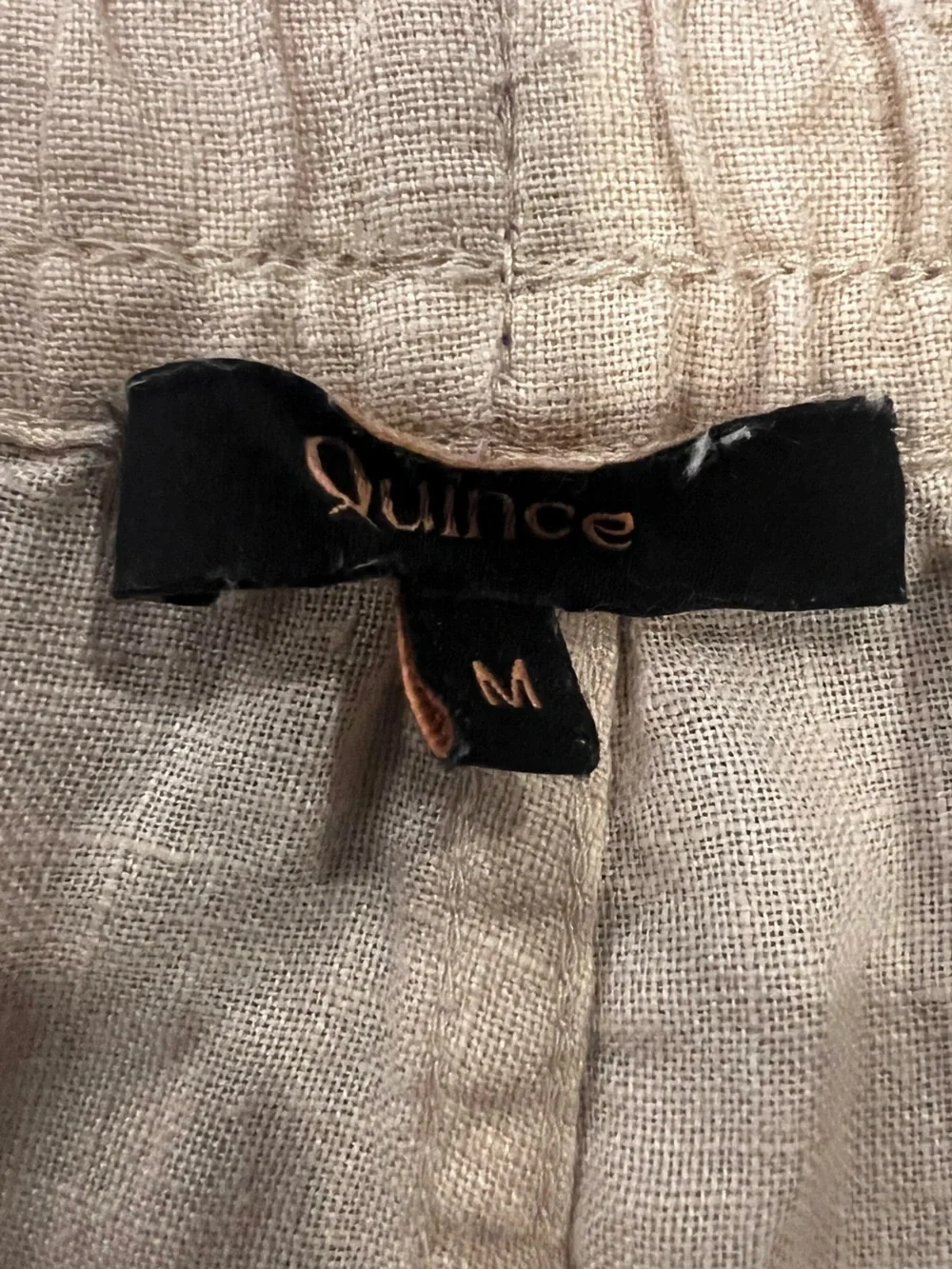 Quince 100% European Linen Drawstring Beach Pants Flax Men’s M